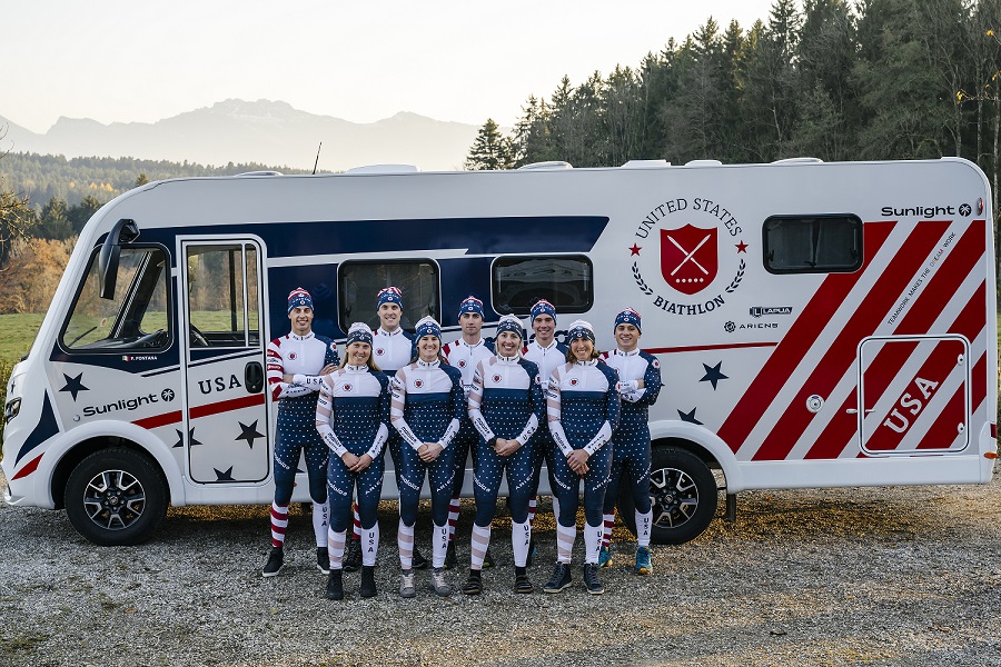 US-Biathlon Team unterwegs mit dem SUNLIGHT I 68