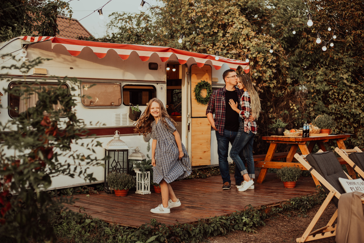Kinder und Familie mit dem Wohnmobil im Mittelpunkt