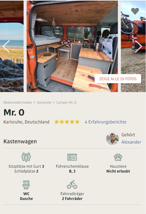Kastenwagen Mr.O - Wohnobilausbau