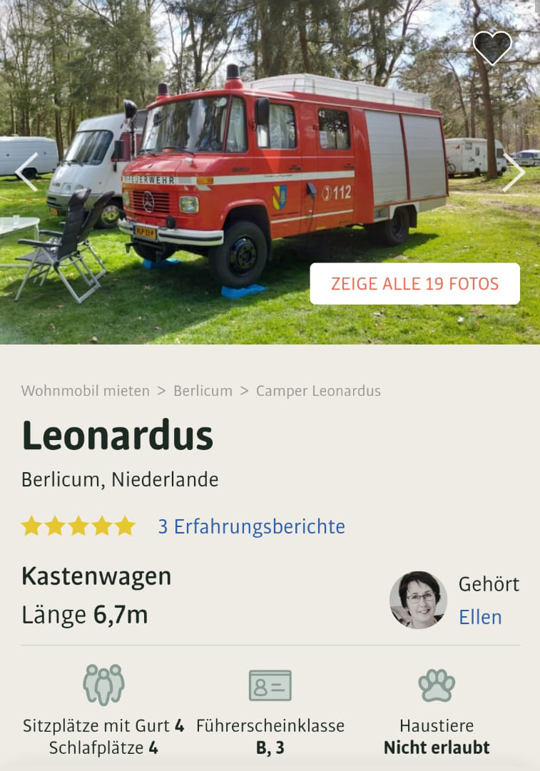 Leonardus - Feuerwehrauto mieten in berlicum
