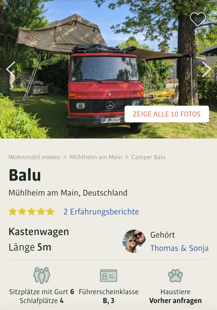 Balu - Feuerwehrauto mieten - Mercedes - Quelle Paul Camper