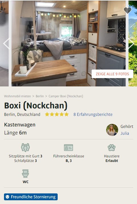 Boxi umgebauter Kastenwagen als Wohlfühloase