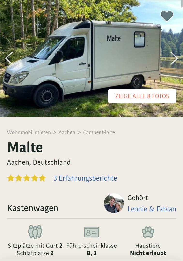 Ausgebauter Malteser Krankenwagen zum Camper